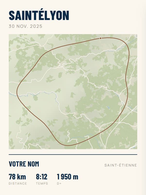 Affiche SaintéLyon : exemple d’affiche